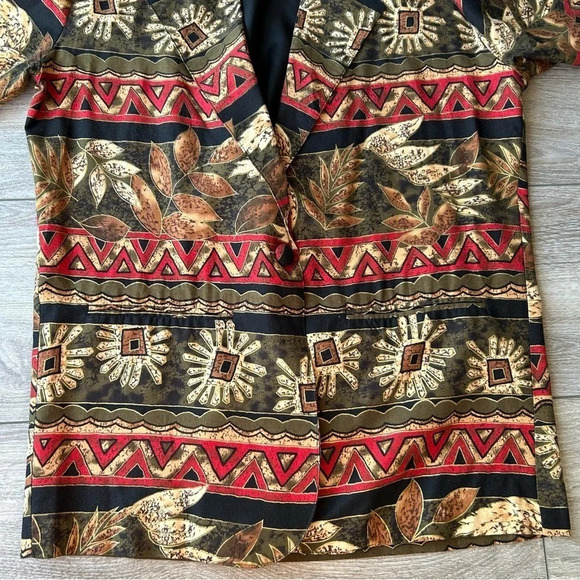 Vintage Hot Stuff Floral Pattern Western Style Lightweight Blazer Made in USA - Picture 6 of 16
